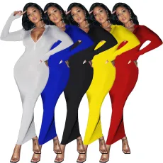 ashion tight sexy one-piece dress