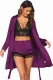 Sexy lace erotic lingerie camisole three-point wrap panties bathrobe set