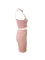 Fashion Ribbed Sleeveless Sexy Love Embellished Halter Dress Set