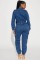 Fashionable streetwear with waistband for a slimming figure. Multi mouth bag with elastic waist, denim workwear jumpsuit