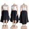Large black style new fashionable and versatile style pleated skirt