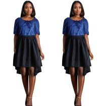 Large black style new fashionable and versatile style pleated skirt