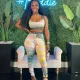Fashion sports vest+casual yoga pants two-piece set