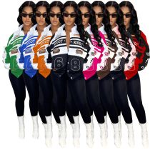 Four Seasons Detachable Multi Wear Spicy Girl Motorcycle Coat Cardigan Positioning Print Thickened Style