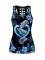 Large round neck hollowed out printed vest and pants two-piece set