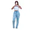 Hot selling fashion ruffled fringe elastic denim pants