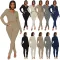 Fashion cardigan hooded sweater two-piece set