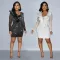 Fashionable women's mesh hot diamond feather patchwork sexy dress