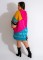 Autumn and Winter New Casual Hooded Long sleeved Color Blocked Letter Loose Long Women's Sweater