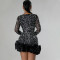 Hot Diamond Bubble Bead Dress Short Skirt Style