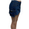 Nostalgic washed elastic denim cotton ultra short buttocks skirt pants