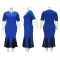 Elegant V-neck cross waisted mesh half sleeved fishtail mid length skirt