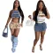 Spring/Summer Work Bag 3D Pocket Multi Bag Denim Bag Hip Short Skirt