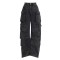 Specially designed for street trendsetters, new fashionable smoky gray patchwork multi pocket workwear pants