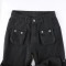 Spring/Summer Amazon Foreign Trade European and American Design Sensory Printed Metal Button Denim Draping Pants