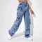 Jeans, workwear pants, high waisted flap pockets, women's pants, loose fitting women's pants