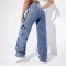 Jeans, workwear pants, high waisted flap pockets, women's pants, loose fitting women's pants