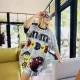 Fashionable short sleeved trendy sexy personality sequin loose sequin dress
