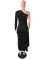 Retro temperament sexy one shoulder exaggerated lace dress for women