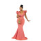 Fashion women's solid color V-neck sleeveless long dress shoulder flower dress