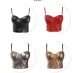 Summer solid color elastic vest underwear sexy navel exposed bra small suspender 5COLOR