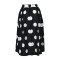 Half skirt black and white circular spotted print A-line long skirt