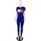 European and American women's sports suit letter offset short sleeved pants