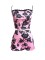 Lace patchwork printed camisole dress two-piece set