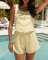 Summer new casual button top shorts two-piece set