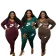 Two piece set of oversized fashionable and casual leopard print pockets