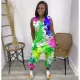 Women's loose fitting street printed jumpsuit