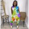 Women's loose fitting street printed jumpsuit