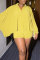 Solid color bat sleeve shirt loose two-piece set