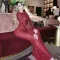 Fashionable temperament, spicy girl, sexy backless long skirt