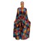 Sexy printed shawl sleeveless top wide leg loose two-piece set