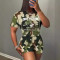 New Fashion and Leisure Trend Printed Short Sleeve Set