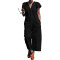 Solid color loose waistband jumpsuit