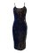 Sequin round neck camouflage elegant sleeveless club party tight fitting suit