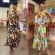 Printed sleeveless off shoulder slim fit vest dress