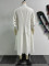 Solid color front short back irregular medium length lantern sleeve dress