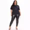 Fashionable casual oversized women's clothing with printed round neck short sleeved oversized T-shirt
