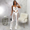 Perspective neck hanging suit, tight and sexy nightclub outfit new