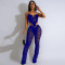 Perspective neck hanging suit, tight and sexy nightclub outfit new