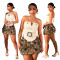 Hot selling stretch camouflage short skirt 3D pocket short skirt