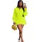 Fashion casual solid color shirt dress