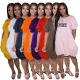 Women's dress, bubble skirt, printed T-shirt, lantern skirt, short sleeved