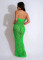 Women's knitted one shoulder sequin hollowed out beach skirt