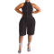 Hot selling zippered backless elastic jumpsuit