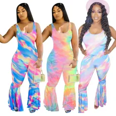 Gradient Tank Top Flare jumpsuit