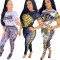 Rich and luxurious printed women's casual set in 3 colors